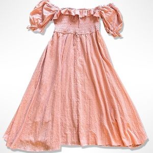 R.YIposha Women Elastic Square Neck Ruffled HalfSleeve Summer Flowy Maxi Dresses